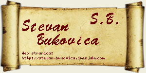Stevan Bukovica vizit kartica